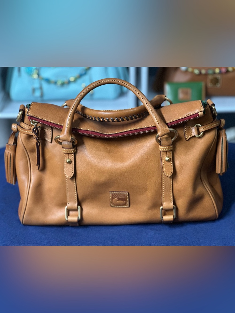 Dooney & Bourke in Color Natural Leather Large Satchel